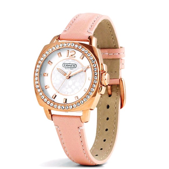 Coach Accessories - Coach Mini Boyfriend Glitz Rose gold/Pink Watch